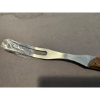 Vintage 2-Prong Stainless Carving/Serving Fork w/Wood Handle - 10-1/2" Long