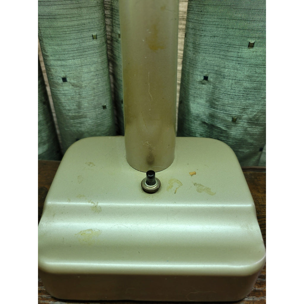 Vintage Mid Century Steel Gooseneck Fluorescent Desk Lamp - works