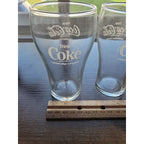 2 Vintage German 6.5oz Trink Coca-Cola koffeinhaltig Limonade Drinking Glass