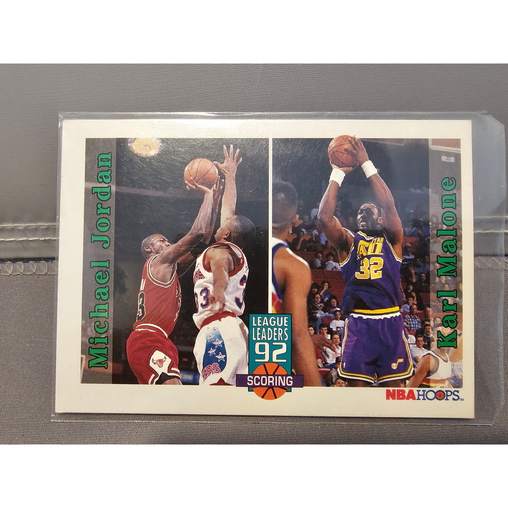 Michael Jordan/Karl Malone 1992-1993 NBA Hoops #320 - League Leaders Scoring