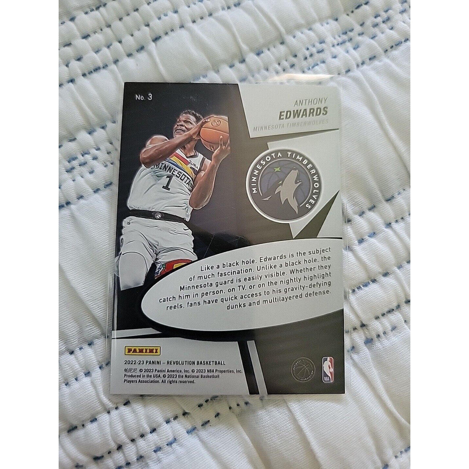 Anthony Edwards 2022-23 Panini Revolution Supernova #3 Insert Fractal
