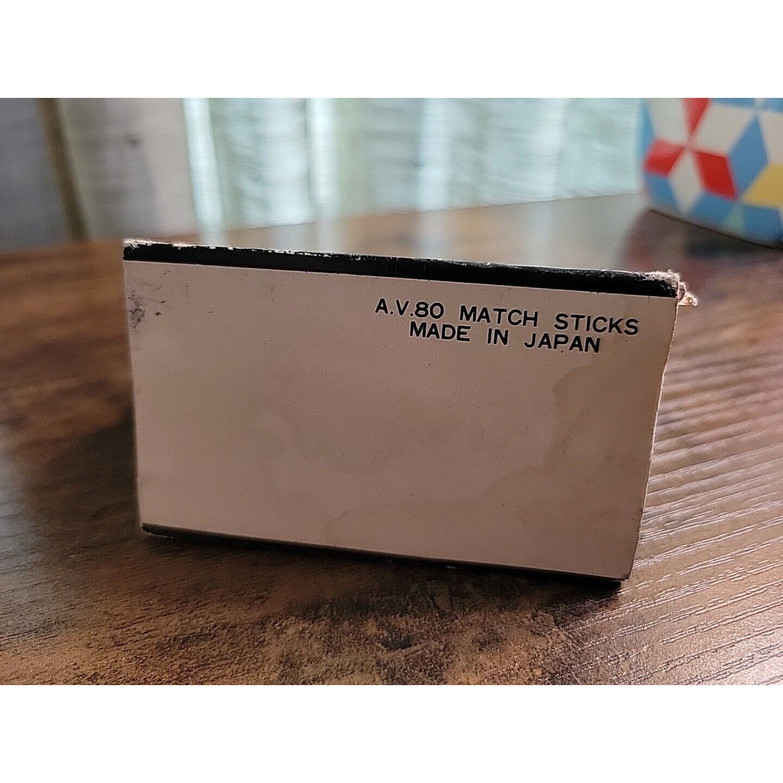 Vintage A.V.80 Match Sticks Box - Green/Orange Pirate Ships - Made in Japan