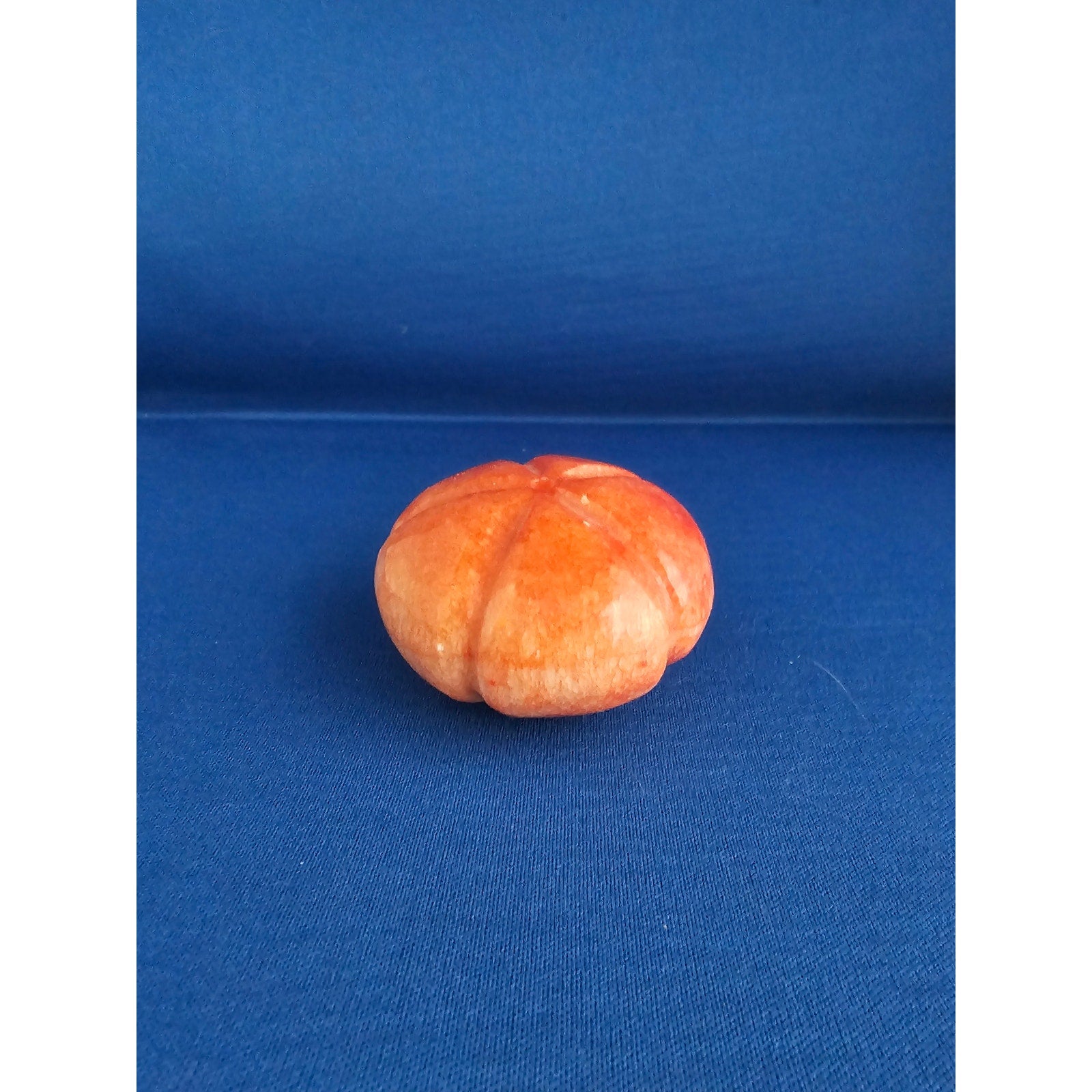 Vintage Alabaster Marble Carved Stone Fruit - Small 2-1/2" tall - Red
