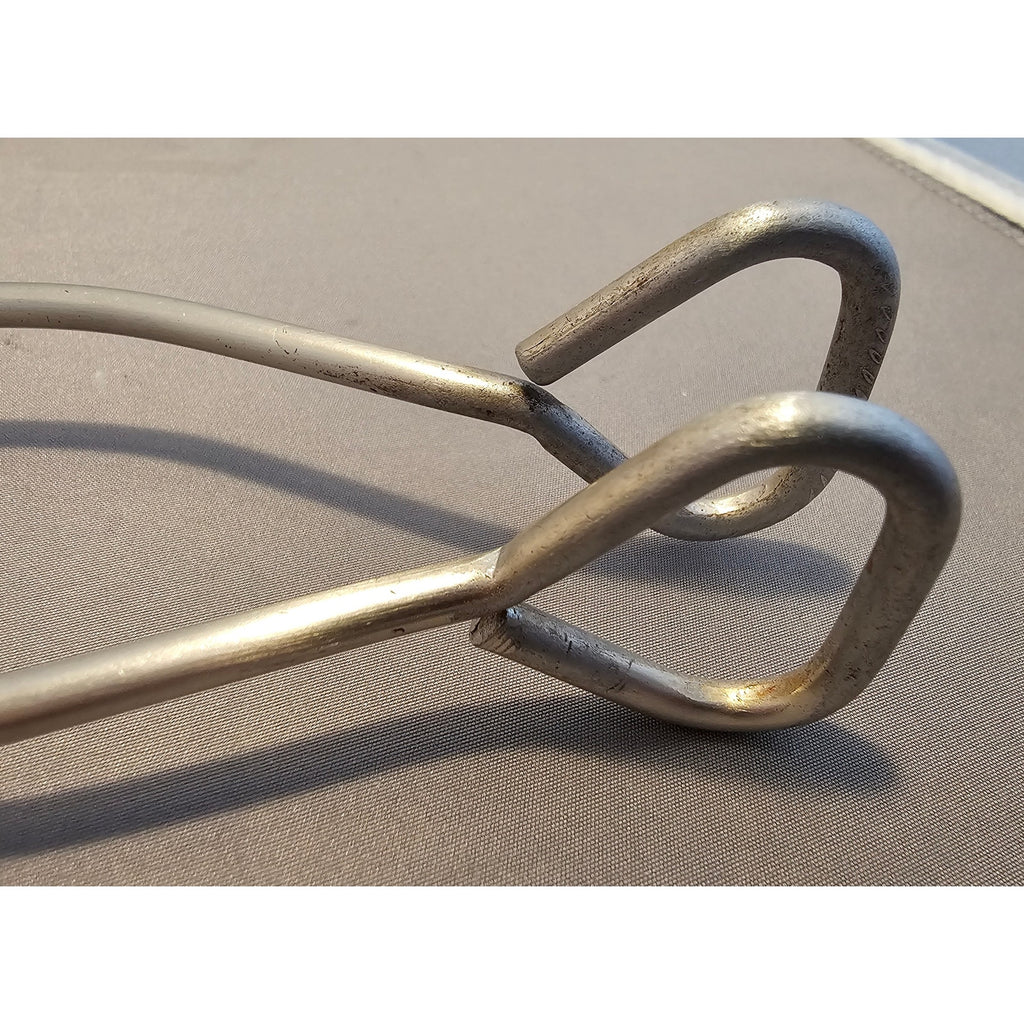 Vintage Ekco 10-1/2" Red Rubber Handle Stainless Steel Tongs - USA