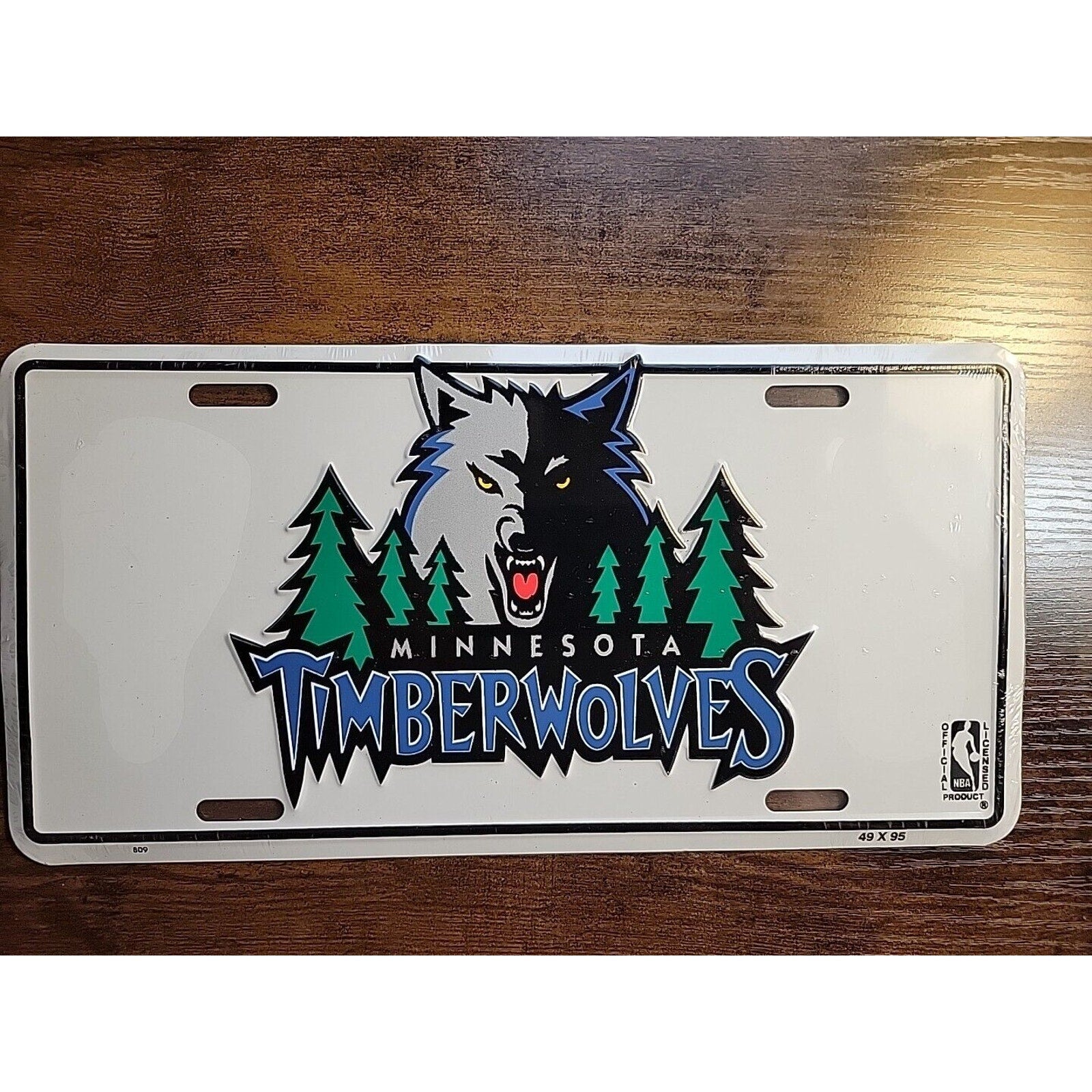 Minnesota Timberwolves Metal License Plate - Tree Logo - #809 - New & Sealed