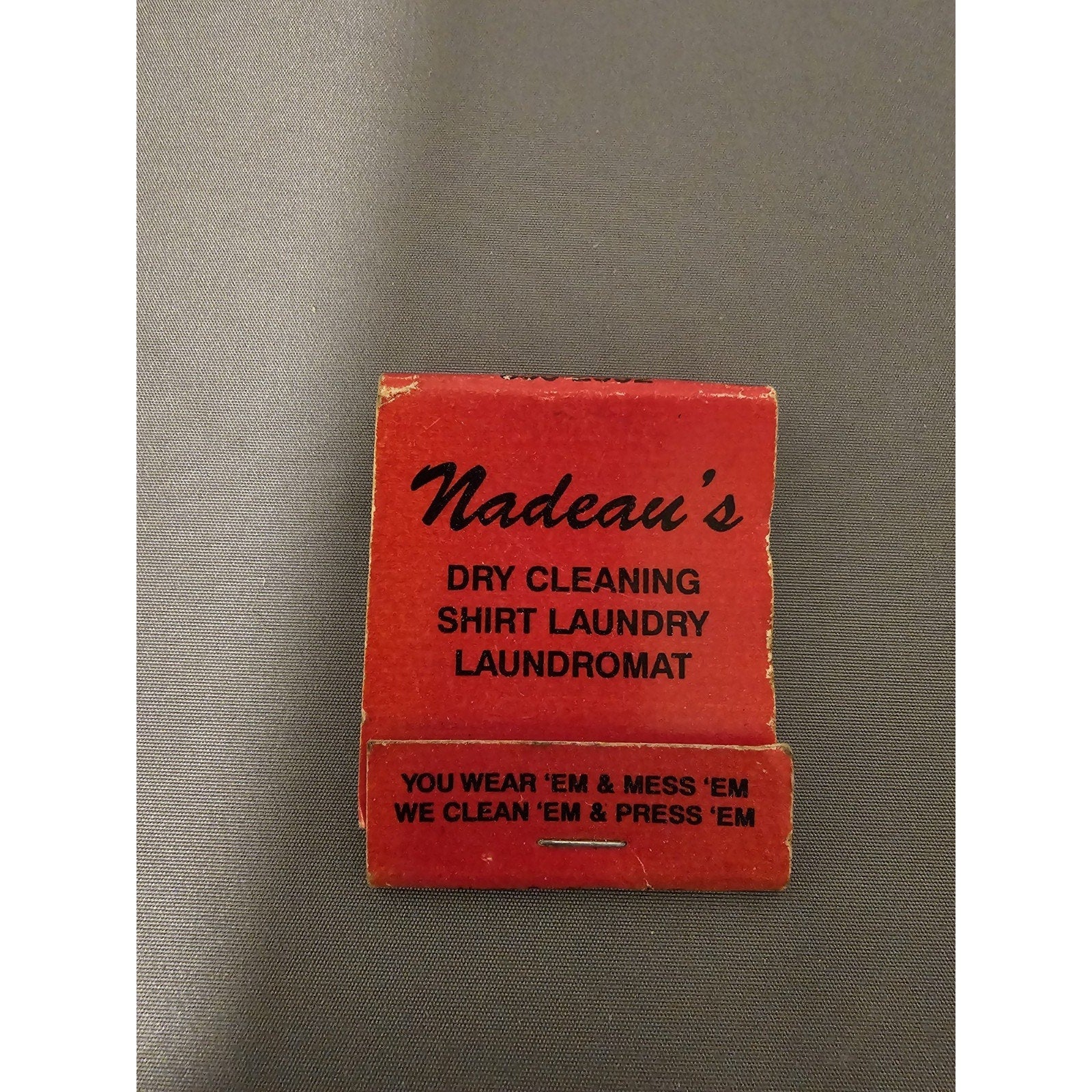 Vintage Advertising Matchbook - Nadeau's Cleaners Elk River MN - Laundry