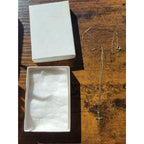 Vintage Unisex HFB 1/20 14k G.F. Gold Filled Cross 18" Link Chain Necklace