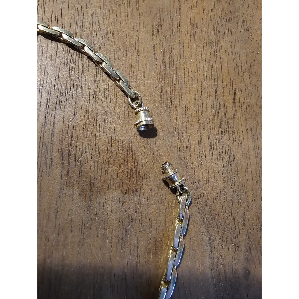 Vintage/1990's Unisex 18 Inch Gold Tone Rope Chain Necklace w/Barrel Closure