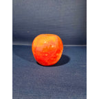 Vintage Alabaster Marble Carved Stone Fruit - Medium 2" tall - Apple Red