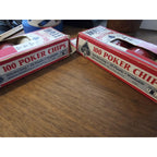 Lot of 2 Vintage 1992 Hoyle 100 Count Poker Chips -Interlocking, All Plastic USA