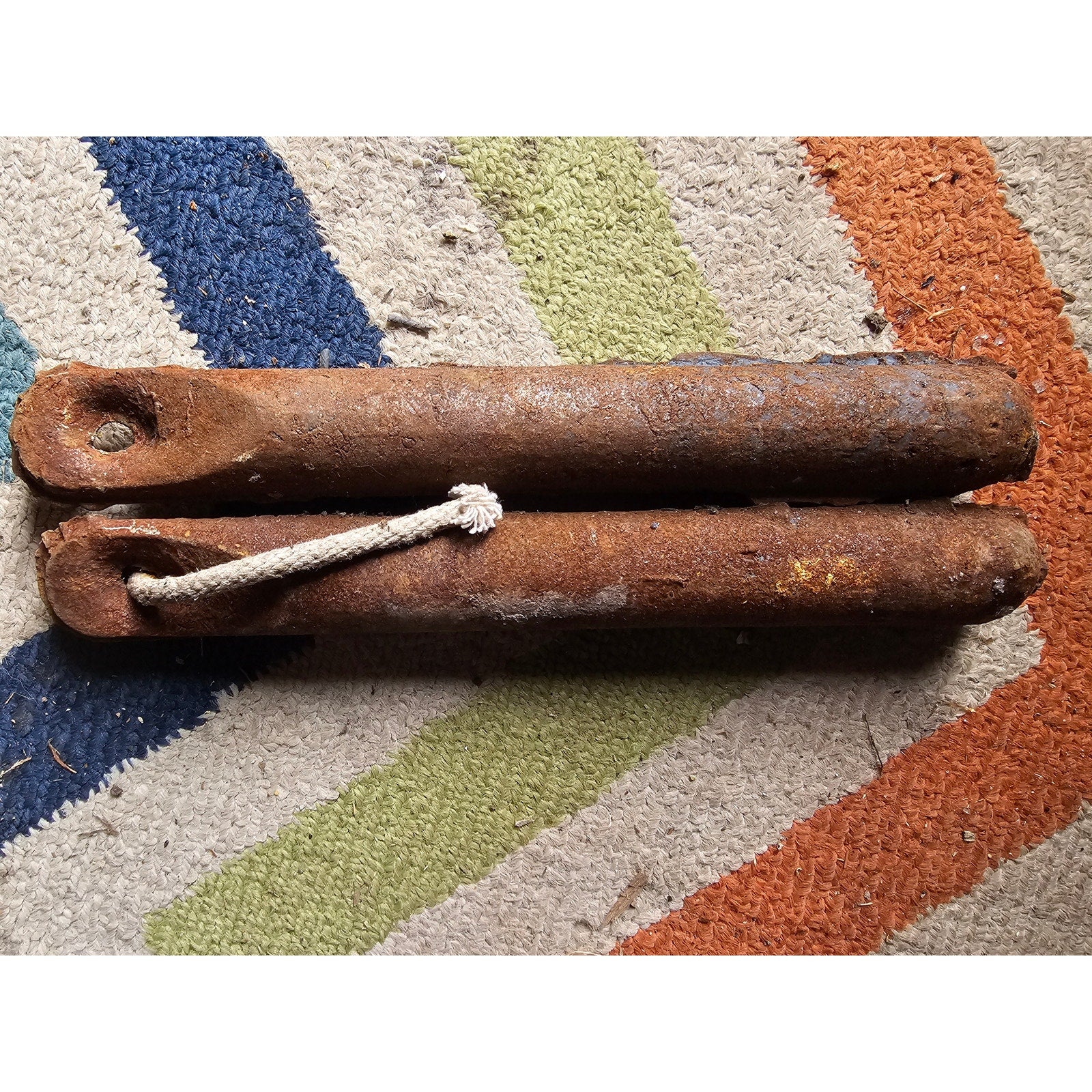 Lot of 2 - Antique 10lb Cast Iron Window Sash Drop Weights