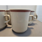 Lot of 7 Vintage Beige & Brown Cafe Style Coffee Cup/Mug - Japan