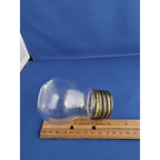 Vintage Glass Light Bulb Shaped Vase-Jar w/Screw-On Cover - No 15 on Bottom