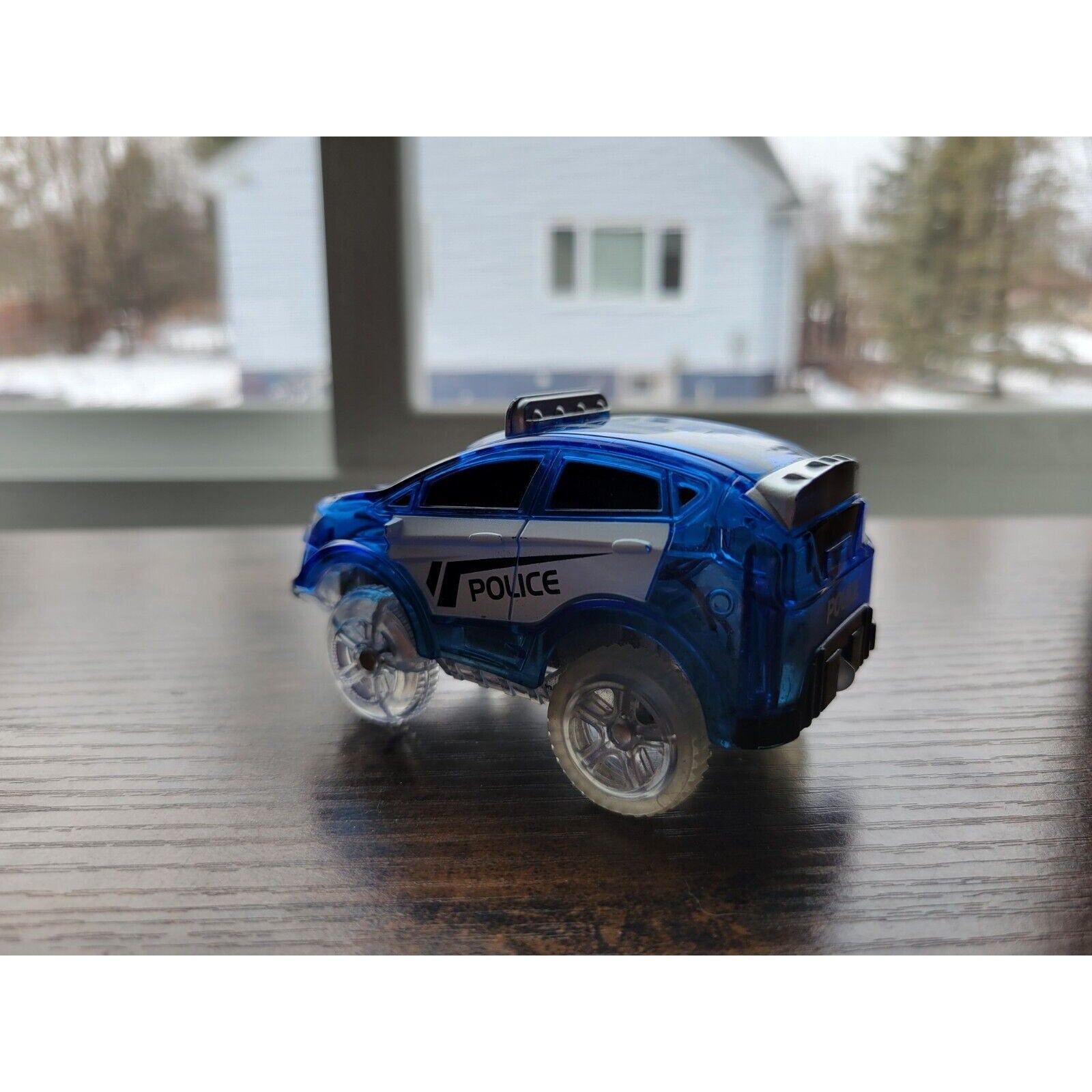 Mindscope Blue Battery Operated Light Up Trax Car - Police Vehicle