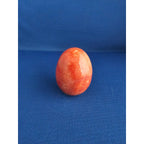 Vintage Alabaster Marble Carved Stone Fruit - Small 2-1/4" wide - Red/Orange