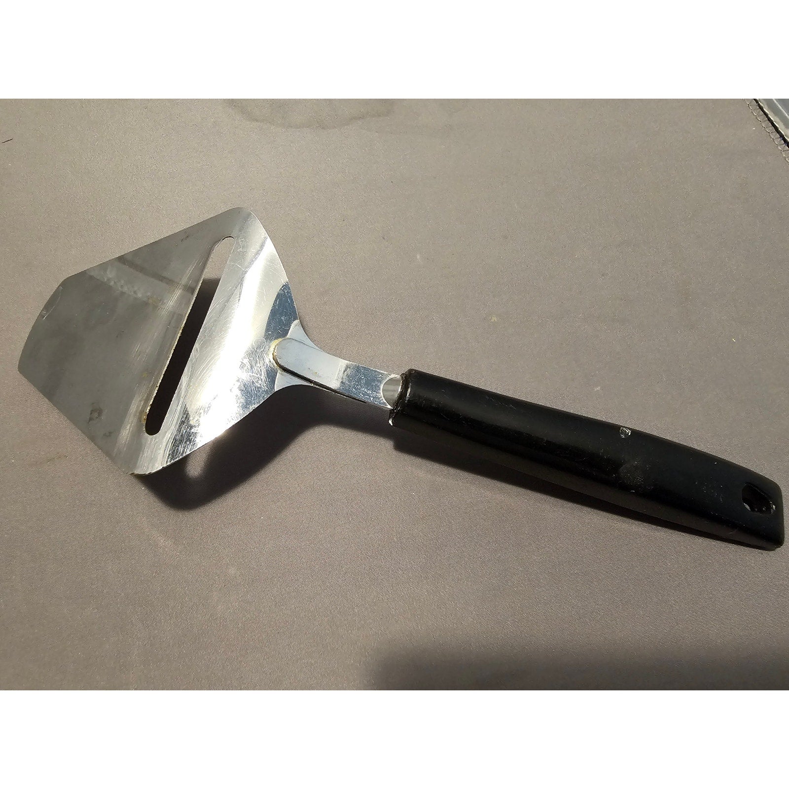 Vintage Ekco Stainless Steel Cheese Slicer/Server - Black Plastic Handle - USA