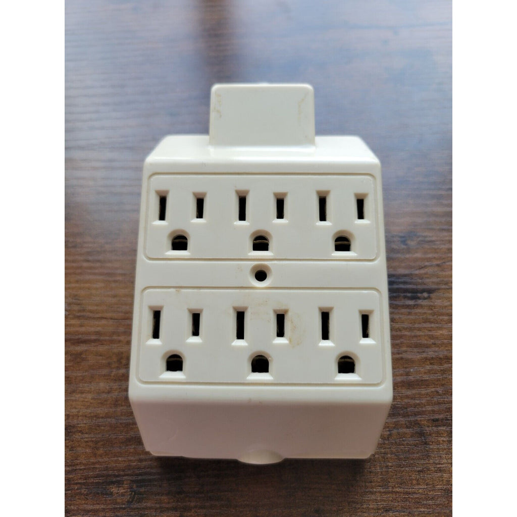 Vintage Gem Electric One Plug to 6 Plug Ground Outlet 8896 USA Works, Tested