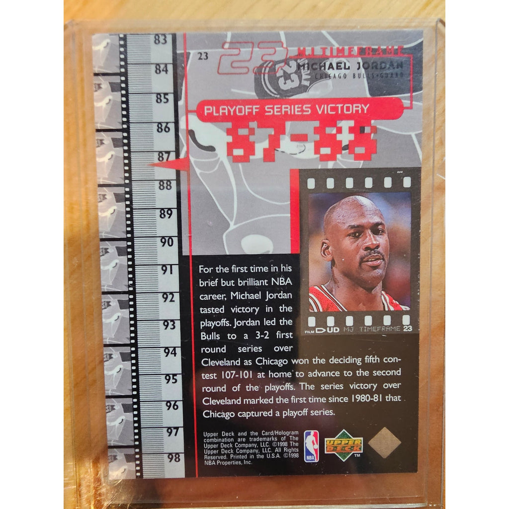 Michael Jordan 1998 Upper Deck Timeframe 23 #23 - Chicago Bulls - 87-88 - NBA
