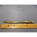 Vintage 8" Gold Brass Letter Opener w/Pineapple Design