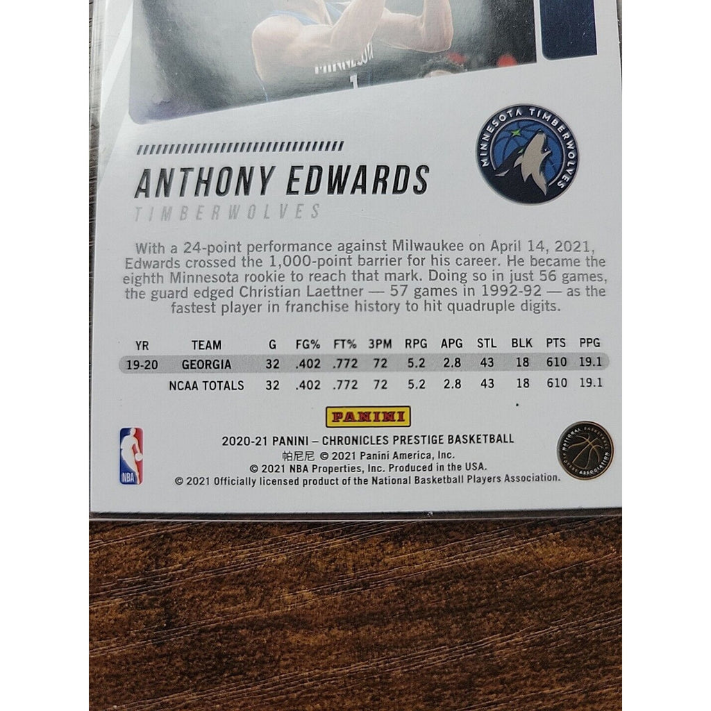 Anthony Edwards 2020-2021 Panini Chronicles Prestige #58 - Bronze - RC - Rookie