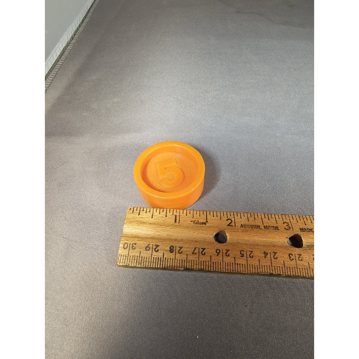 Vintage Fisher-Price FPT965 Orange 5 Cent Nickel Coin/Token - Cash Register 2044