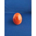 Vintage Alabaster Marble Carved Stone Fruit - Small 2-1/4" wide - Red/Orange