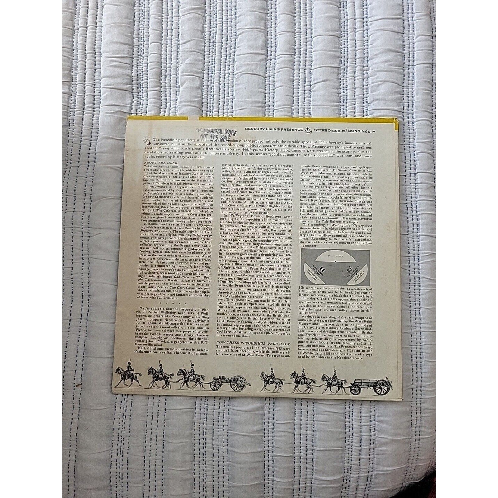 1812 Overture & Wellington's Victory - SRD 19 LP Vinyl - PROMO - Mpls Symphony