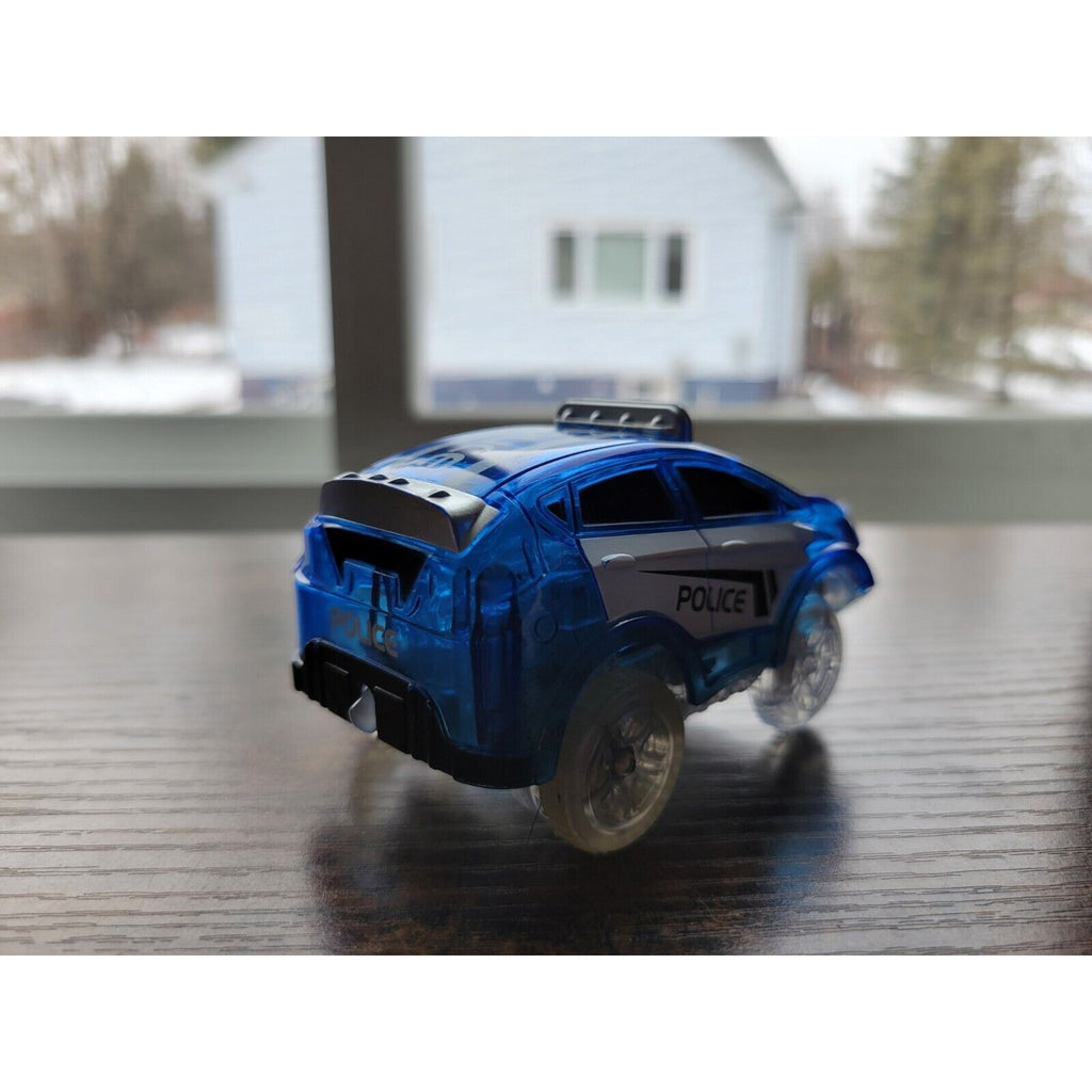 Mindscope Blue Battery Operated Light Up Trax Car - Police Vehicle