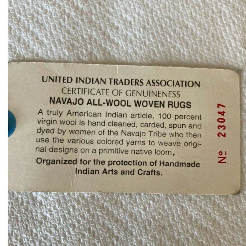 Vintage Navajo 100% Handwoven Wool Rug - 30-1/2" Square - Indian Ruins Store AZ