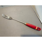 Vintage A&J 2-Prong Stainless Carving/Serving Fork w/Red Wood Handle - 12” Long