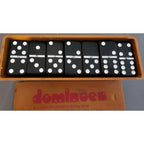 Vintage Black Urea Pieces w/Metal Spin Dominoes by Nico Products - 28 pcs w/Box