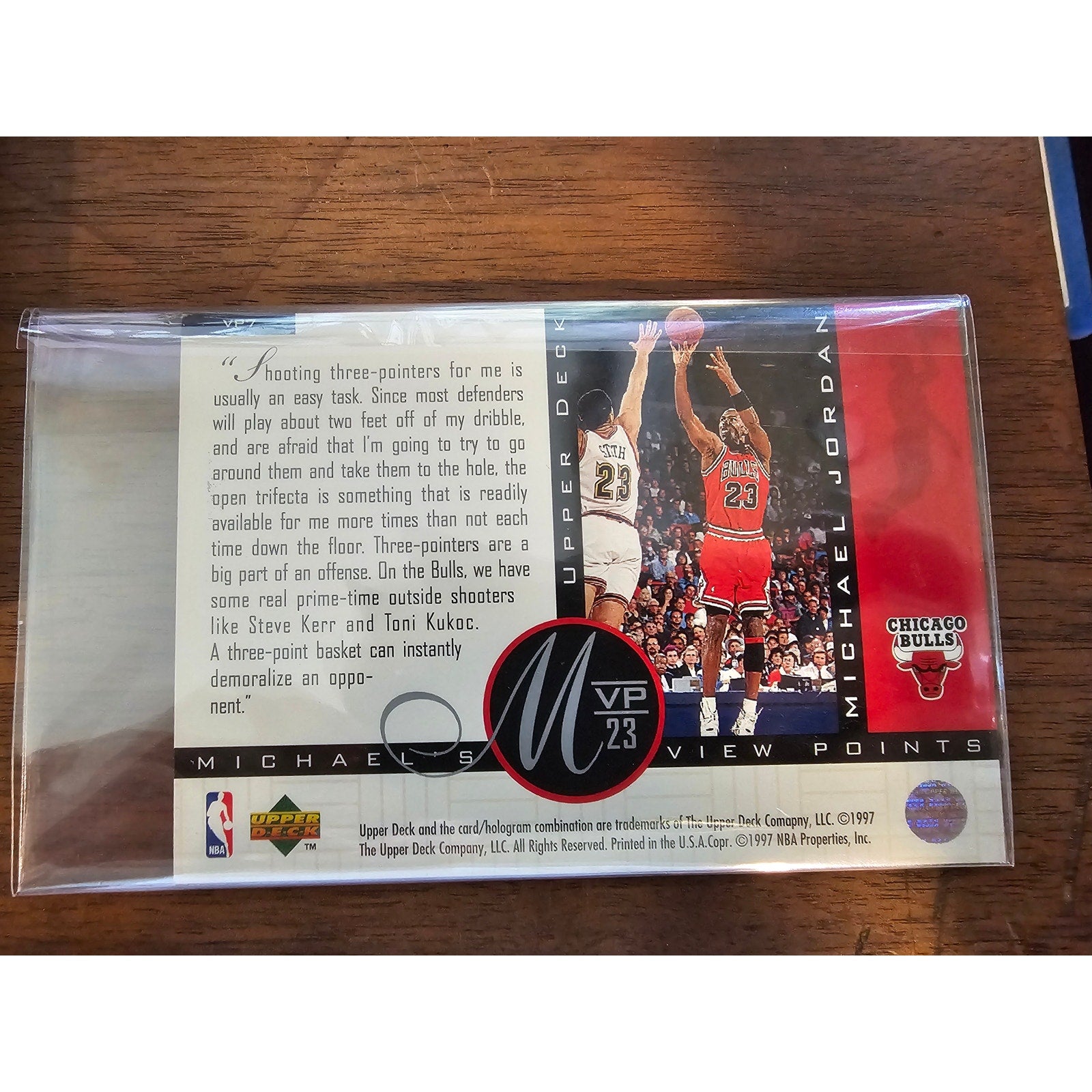 Michael Jordan 1997 Upper Deck #VP7 - View Points - NBA - Jumbo