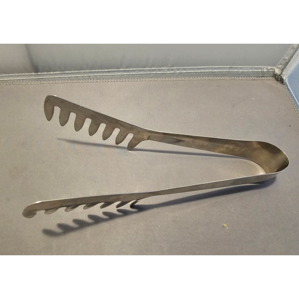 Stainless Steel Buffet Serving Tongs - Double Fork - 8" (in)