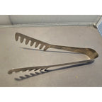 Stainless Steel Buffet Serving Tongs - Double Fork - 8" (in)