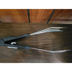 Black Handle Flipper/Tongs for Fish, Deep Frying - Locks