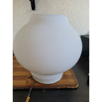 Vintage Flush Mount Ceiling Light Shade - 8" Diameter Frosted Glass Globe