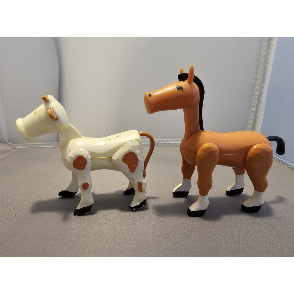 Lot of 16 Vintage 1967+ Fisher Price Little People #915 Play Family Farm w/Silo