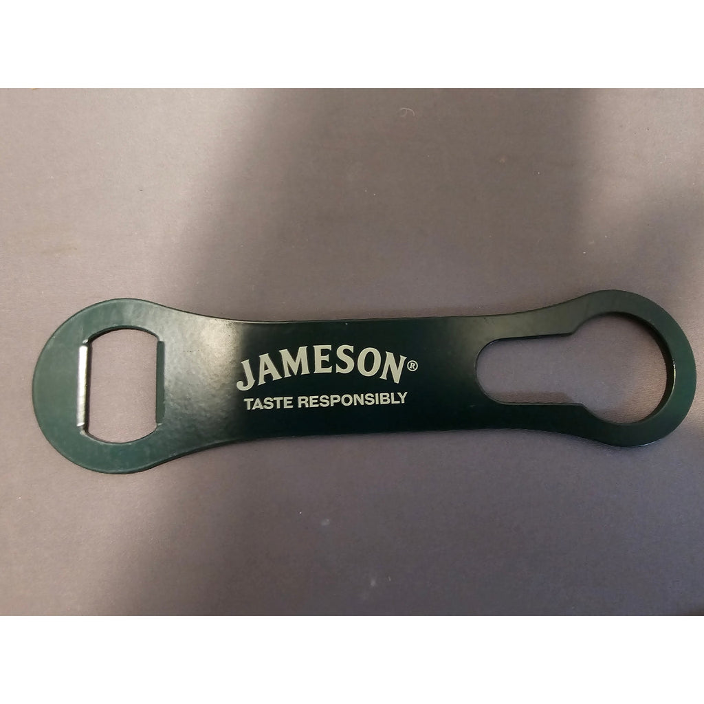 Vintage Green Jameson "Taste Responsibly" 7-1/2 in Bottle Opener