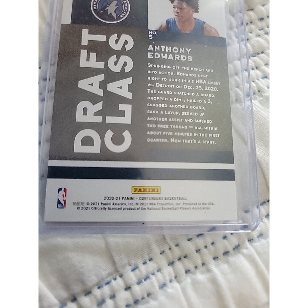 Anthony Edwards 2020-21 Panini Contenders #5 - Rookie - Red - Draft Class