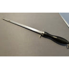 11-1/2" Black Plastic Handle Stainless Steel Knife Sharpener - Very Good