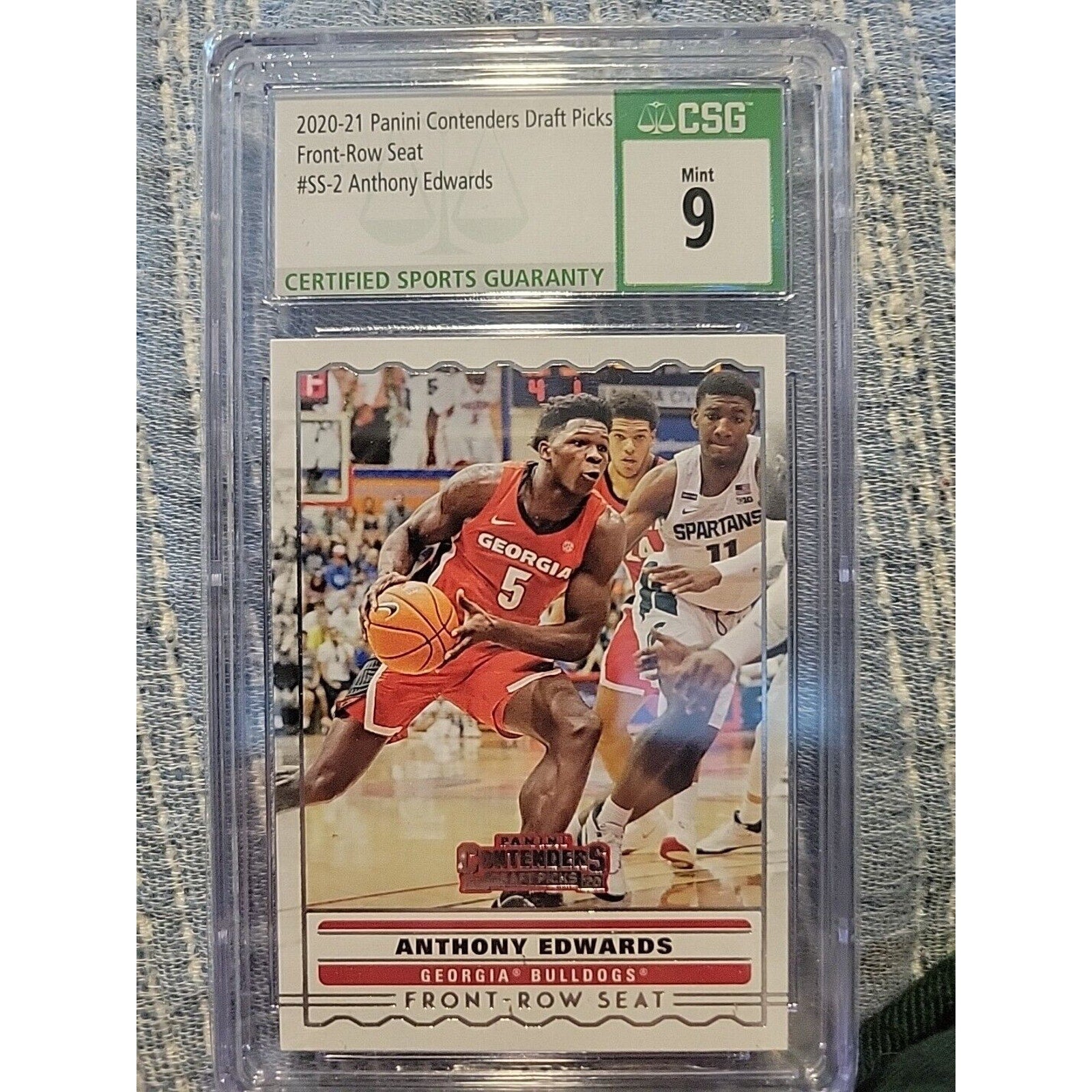 Anthony Edwards 2020-21 Panini Contenders Draft Picks Front Row Seat #SS-2 CSG 9