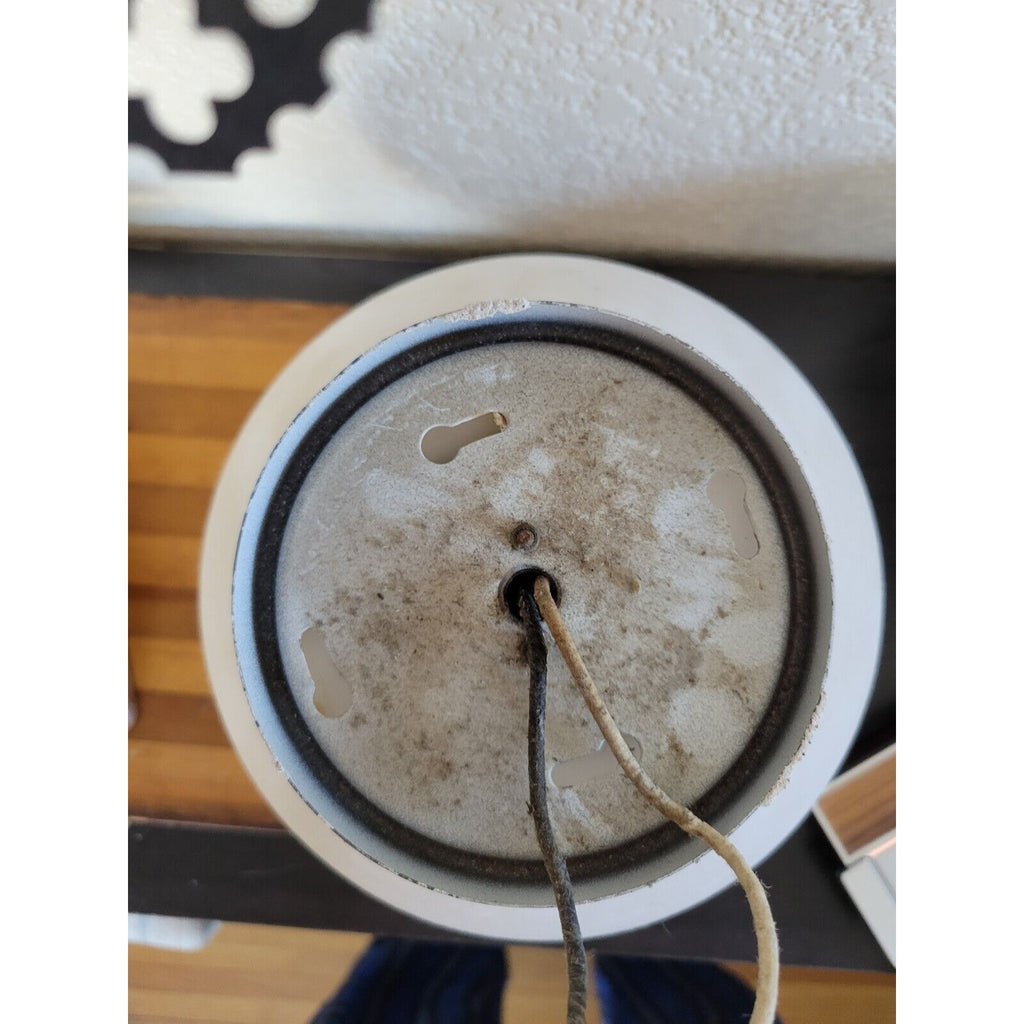 Vintage Flush Mount Ceiling Light Shade - 8" Diameter Frosted Glass Globe