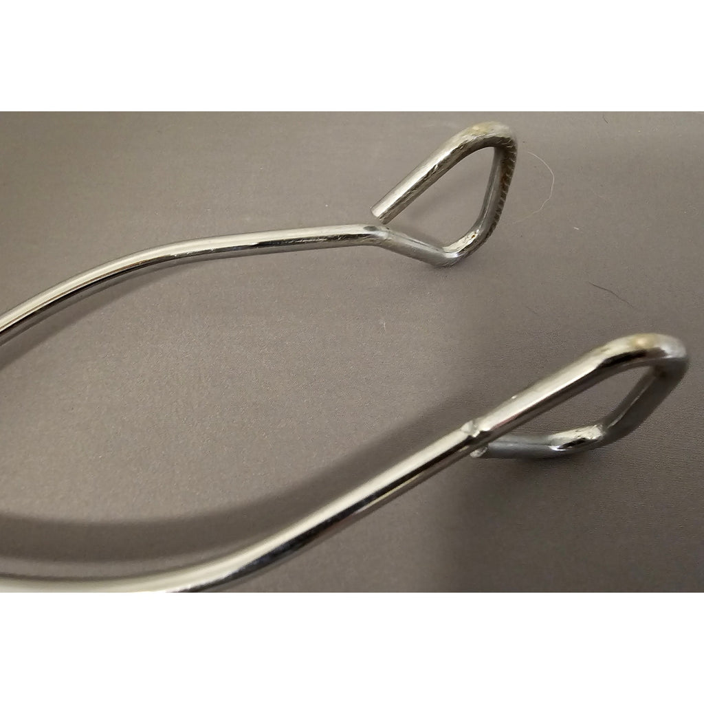 Vintage Ekco 10-1/2" Red Rubble Handle Stainless Steel Tongs - USA