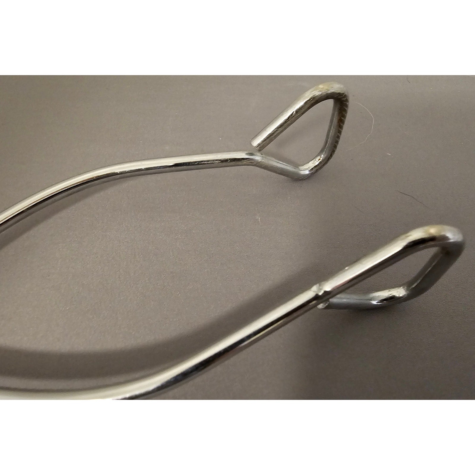 Vintage Ekco 10-1/2" Red Rubble Handle Stainless Steel Tongs - USA