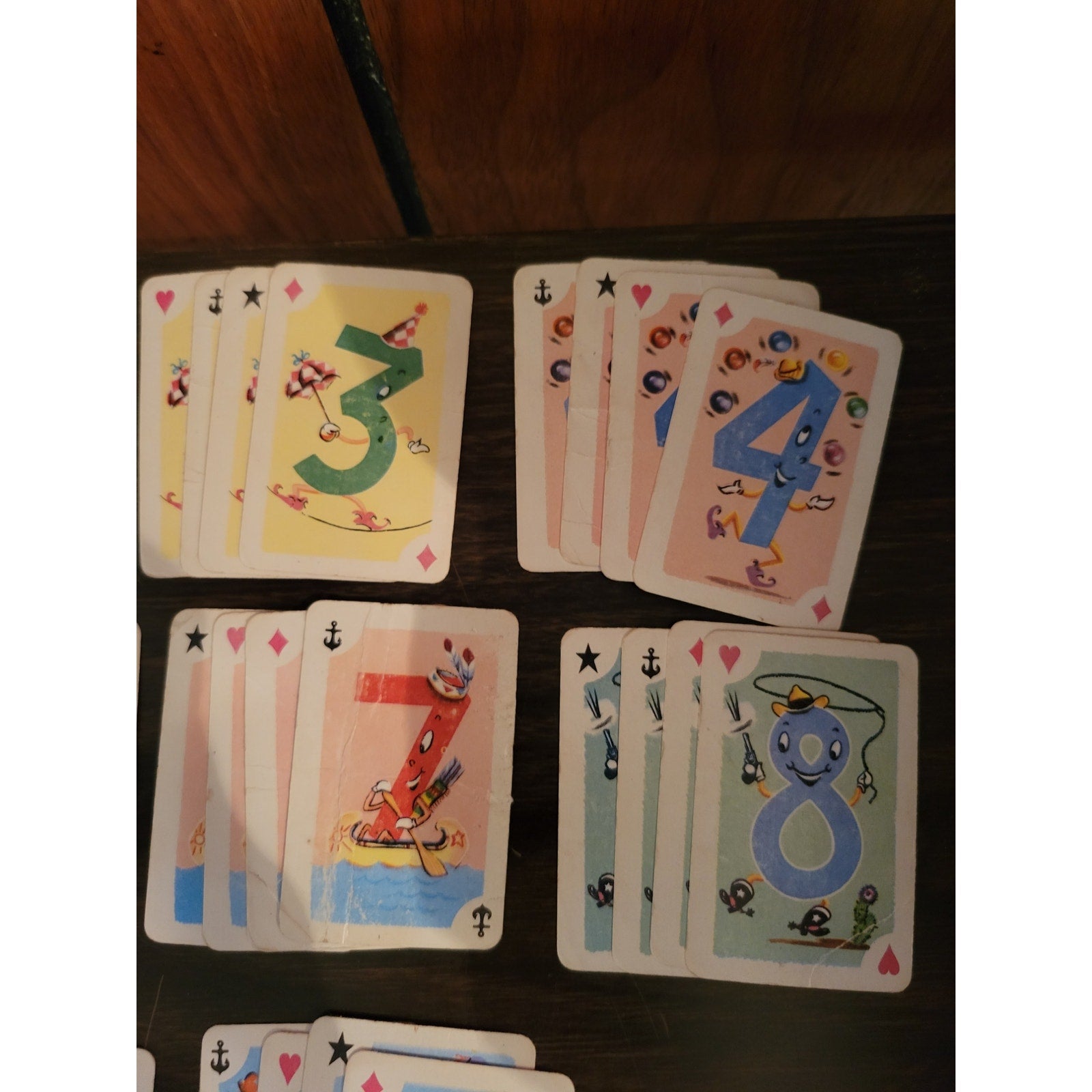 Vintage Whitman No. 3 Crazy Eights Mini Game - 43 Cards w/box instructions