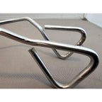 Vintage White Rubber Handle 8-1/2" Angled Stainless Steel Tongs - Made in Taiwan