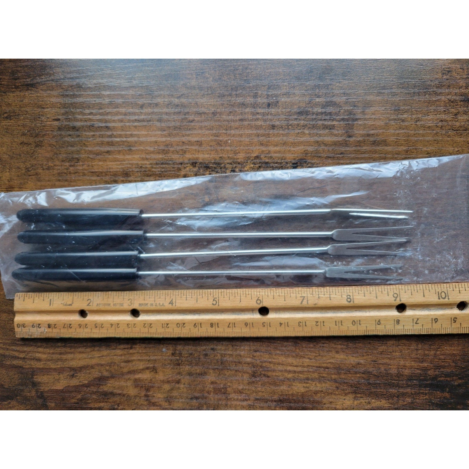 Vintage Set of 4 Fondue Forks - Used - No Color - 9" (inches) long