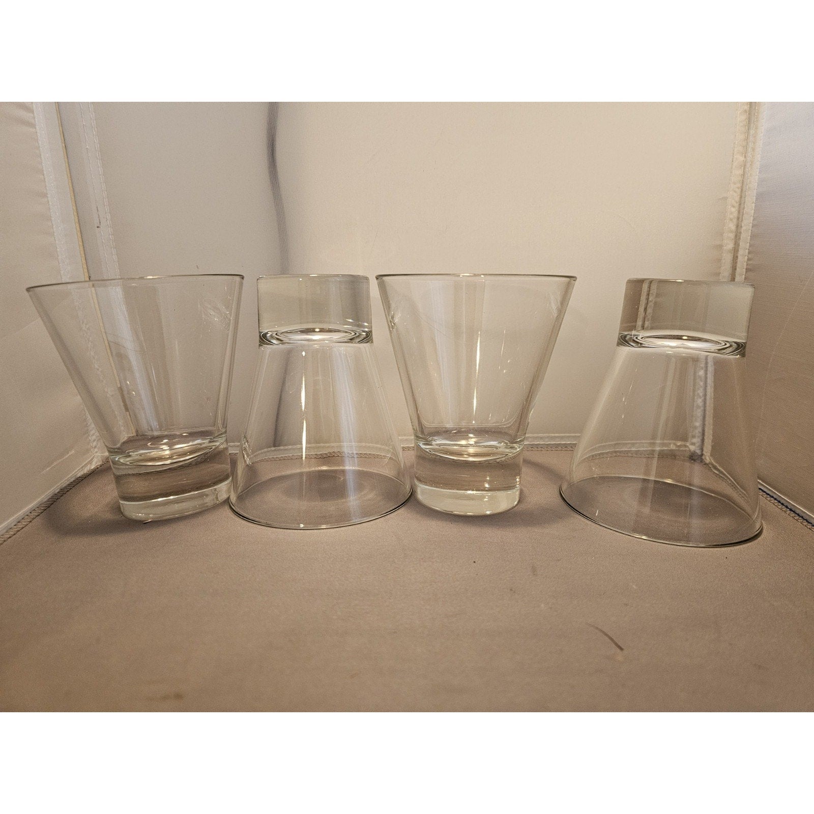 Vintage Set of 4 Libbey 11106520 - 11.8 oz Double Old Fashioned Clear Glasses