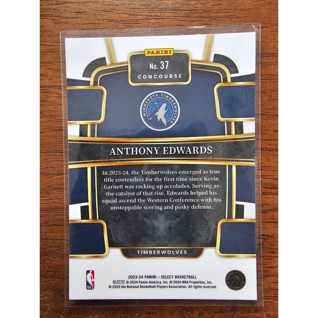 Anthony Edwards 2023-24 Panini Select #37 - Concourse - Minnesota Timberwolves