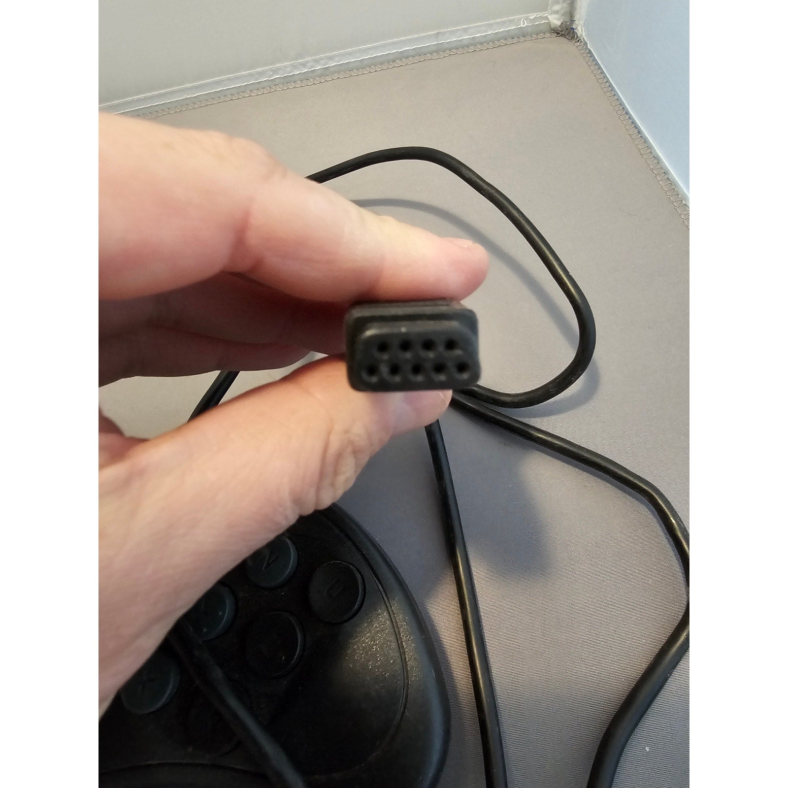 Black Gravis NEC GrlP-Pad - 9-Pin Wired Controller - PC Gamepad - untested